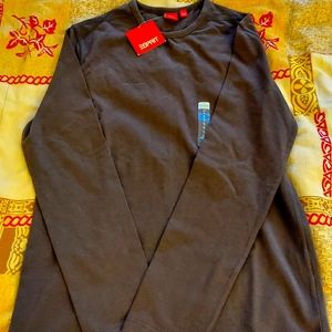 Brown esprit long sleeve shirt